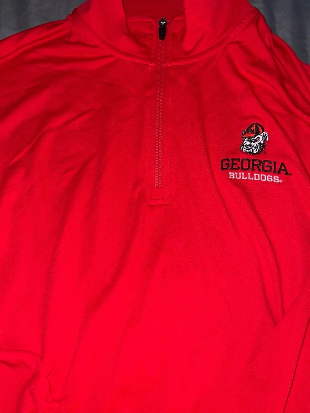 Hanes Red Georgia Bulldogs Lightweight Quarter-Zip Shirt Jacket